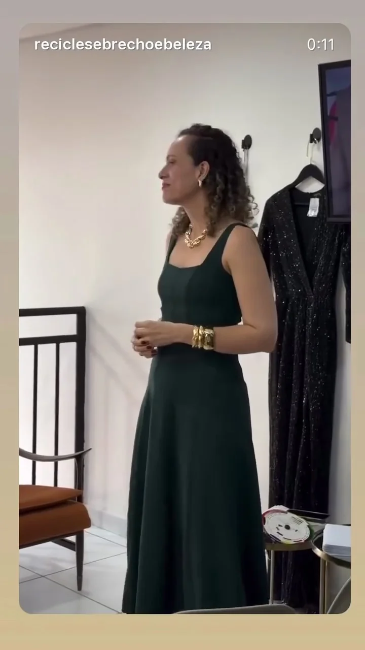 Gabriela apresentando o método Estilo Sem Estresse em um encontro presencial